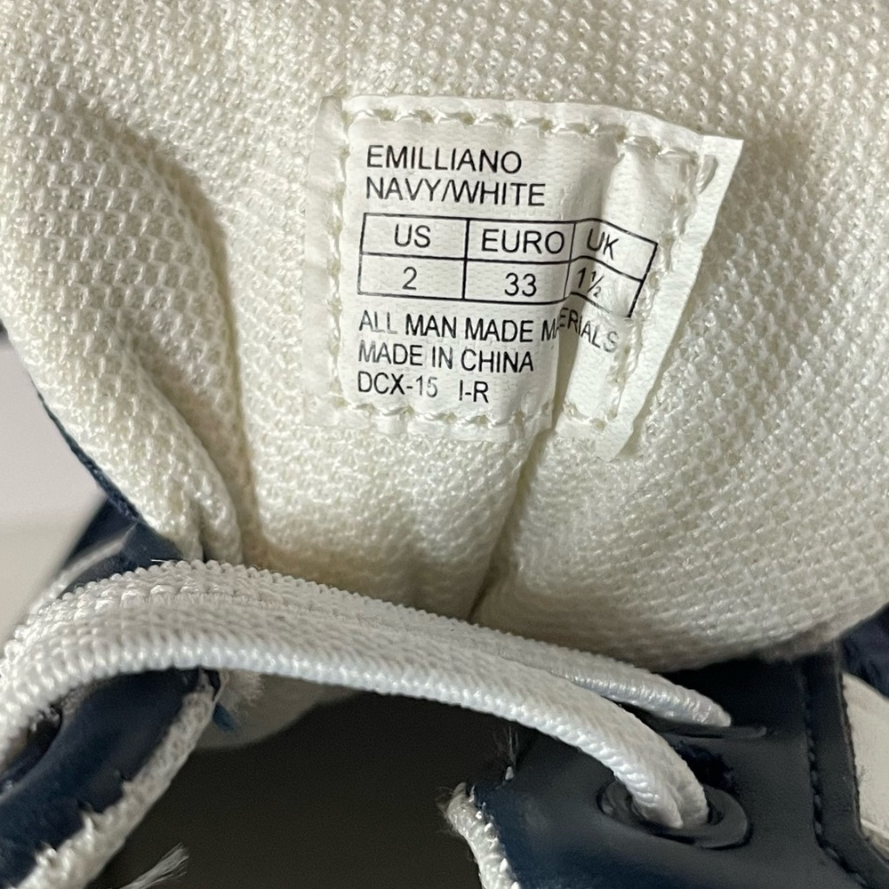 Enzo Emiliano Sneaker, Navy White, Size 2 boy - Picture 6 of 6